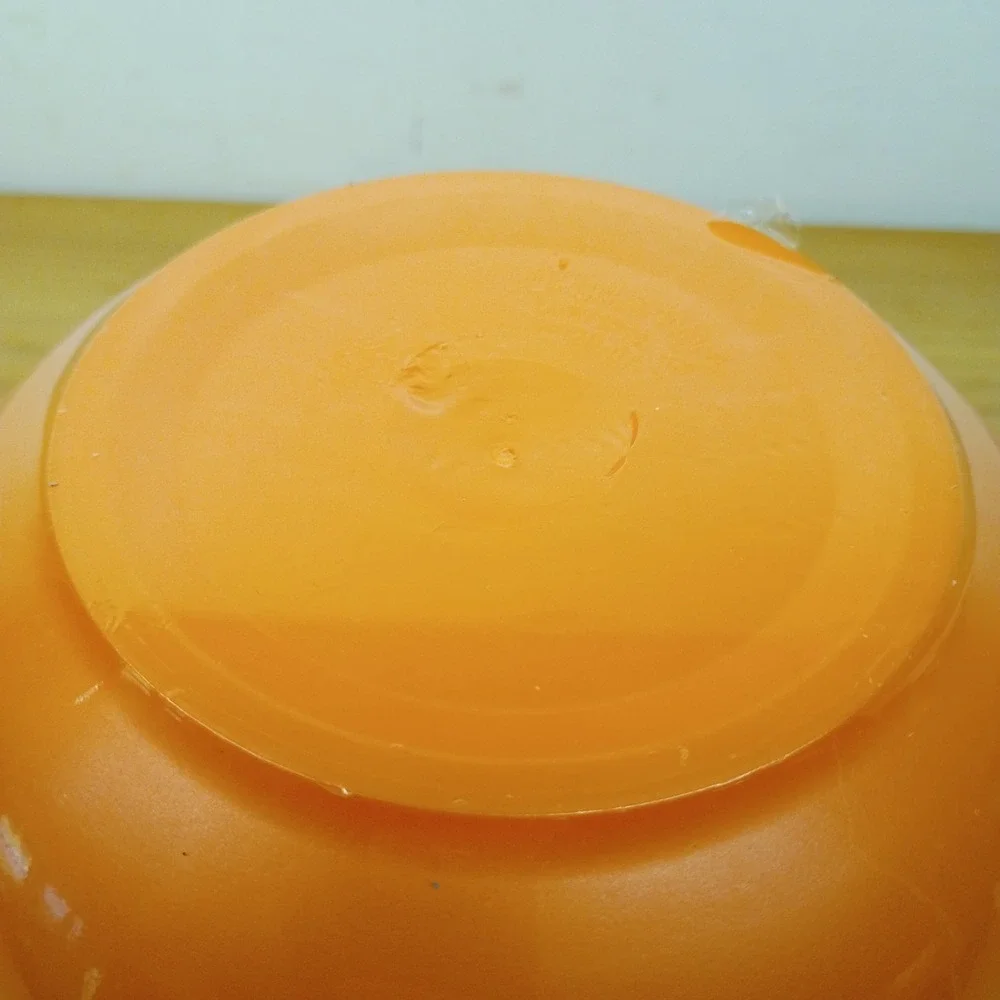 Vintage Packerware Orange Plastic Cereal Snack Bowls 6